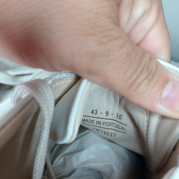 SUITSUPPLY men's high top solid white leather sneakers -  EU 47 / US 9.5-10 - Picture 11 of 11